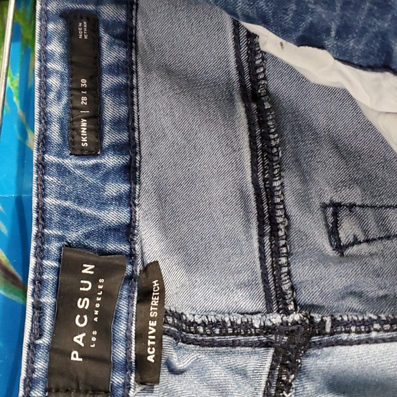PACSUN ACTIVE STRETCH SKINNY MEN'S DENIM SIZE 28X30 - Picture 4 of 4